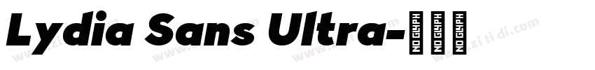 Lydia Sans Ultra字体转换